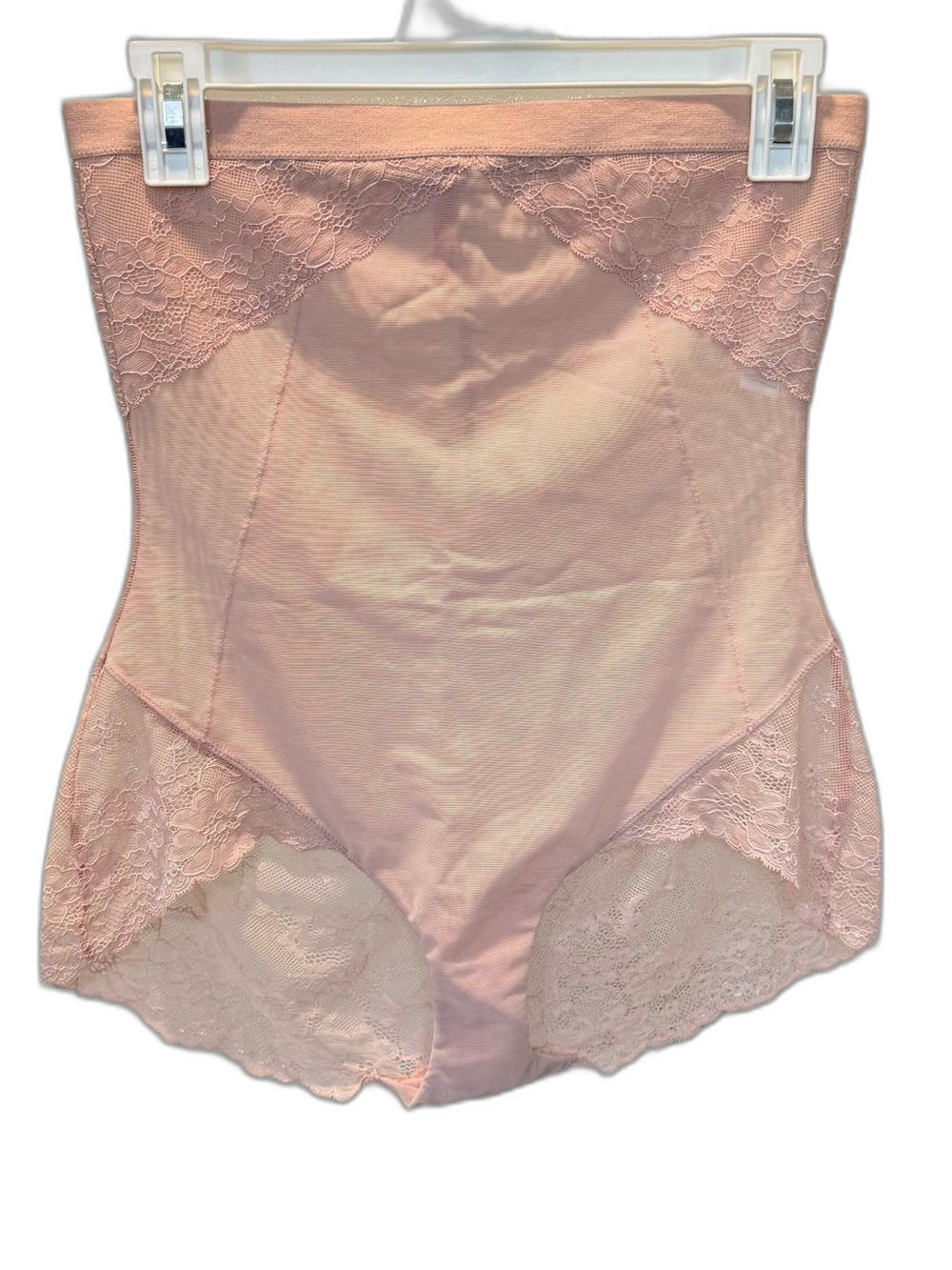 SPANX High-Waist Lace-Trim Shaping Briefs - Blush Pink 1X